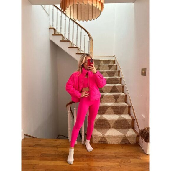 FREE PEOPLE Never Better Square Neck Bra in Hot Pink Size Small - Picture 11 of 14